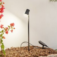 Lindby Myric LED solar light, black, aluminium, 3,000 K