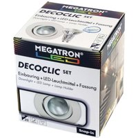 MEGATRON LED-inbyggnadsspot Decoclic Set GU10 4,5 W LED vit