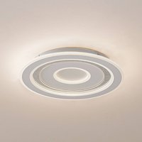 Lindby LED-taklampa Lorvik, Ø 40 cm, vit, CCT, dimbar