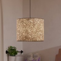 EGLO Butterburn hanging light, Ø 36 cm, beige/green, fabric