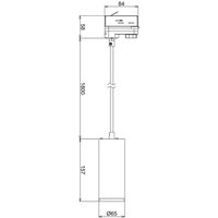 Lucea LED pendant light, 3-phase, ,