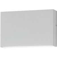 Egger Licht EGG Utomhusvägglampa LED Flatbox, vit, 11x7 cm, aluminium