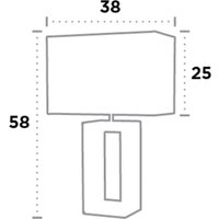 Searchlight Textilbordslampa Mirror, svart