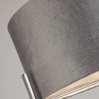 Searchlight Taklampa Kyran, grå, metall, sammet, Ø 40 cm, E27