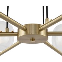 Maytoni Vision pendant light, gold, 6-bulb