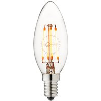 DESIGN BY US candle LED bulb, E14, 3.5 W, 2,200 K, filament, dimmable