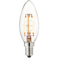 DESIGN BY US LED-filament-ljuslampa, E14, 3,5 W, 2 200 K, glödtråd, dimbar