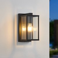 EGLO Budrone utomhusvägglampa, svart/klar