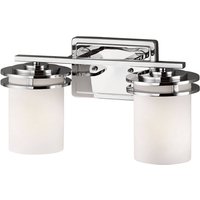 KICHLER Applique LED Hendrik IP44 chromée/verre, 2 lampes