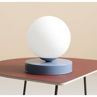 ALDEX Bordslampa Joel, höjd 17 cm, blå/vit