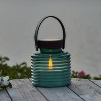 Sirius Aston Jar LED solar light, height 16 cm, green/brown, IP44