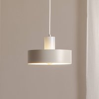 SIGMA Rif M pendant light, taupe, 1-bulb, Ø 25 cm, steel