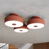 SOLLUX LIGHTING Plafonnier CLARO, ocre, Ø 30 cm, métal, 4 x E27