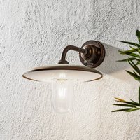 Moretti Luce Casale outdoor wall light, antique copper clear glass