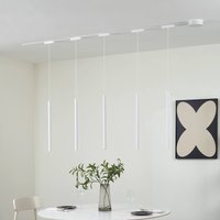 Lindby Track lighting system 48V Lumaro, pendant, tube bulb, 5-bulb, white, CCT