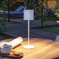 Lampe à poser LED rechargeable Paulmann Tuni, blanche, plastique, IP44