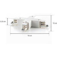 GLOBAL X-connector for Noa 3-circuit track system, white