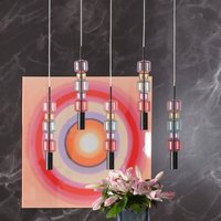 KARE hänglampa Candy Bar Colore, glas, 5 lampor, GU10