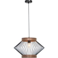 Viokef Hänglampa Darling av stål och trä, kantig