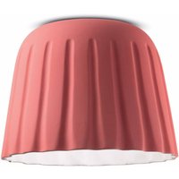 Ferroluce Taklampa Madame Gres keramik höjd 29 cm, rosa