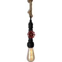 Näve Suspension Vintage avec corde en chanvre - noire