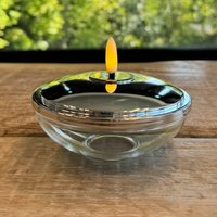 Sirius Lia LED decorative light, chrome, rechargeable battery, glass, plastic