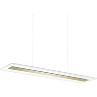 Linea Light Suspension LED Antille verre rectangulaire dorée