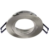 Deko-Light Samsola recessed ceiling light, brushed silver, Ø 8 cm, metal