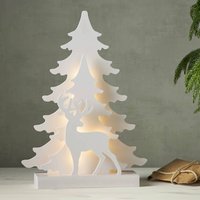 STAR TRADING Lampe décorative LED Grandy renne et sapin, 41 cm