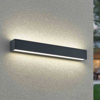 Arcchio LED wall light Lengo, 50 cm, 2-bulb, anthracite, CCT