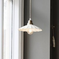 PR Home Hänglampa Ester, offwhite, Ø 24 cm, järn, stickkontakt