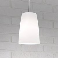 Casablanca Mesa hanging light, white, glass, Ø 14 cm, E27