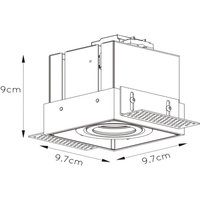 Lucide Inbyggnadsspot Trimless, 1 lampa, svart