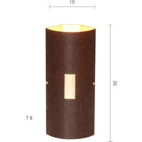 Menzel Solo vägglampa kantig brun-svart/guld