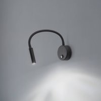 TK Lighting Applique murale Lagos, 45 cm, noir, lampe de lecture, réglable, G9