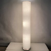 Globo Ava floor lamp, sand-coloured fabric lampshade