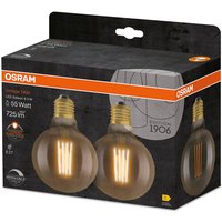 OSRAM 1906 E27 6,5W LED G95 824 guld dimbar 2-pack