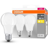 OSRAM LED bulb Classic E27 8W 2,700K 806lm, pack of 2