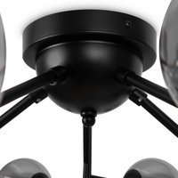 Maytoni Dallas plafonnier à 20 lampes, hauteur 25 cm, noir