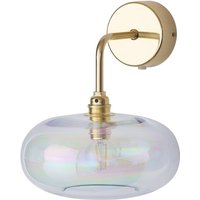 EBB & FLOW Horizon wall light, clear, glass, Ø 21 cm
