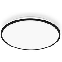 Briloner Pulap A LED ceiling light, black, Ø 33 cm, plastic