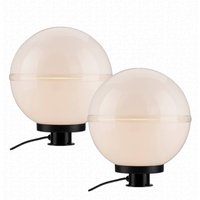 JUST LIGHT. GmbH Lampe décorative d'extérieur Hemis, piquet de terre, pack de 2 Ø 30cm