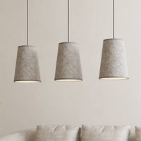 EGLO Alsager pendant light with 3 felt lampshades