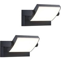 Lindby LED-Außenwandleuchte Sherin, 2er-Set, drehbar