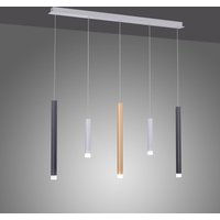 PURE Gemin LED pendant light, 5-bulb mix