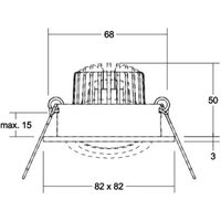 BRUMBERG LED recessed spotlight Tirrel-S, RC-dimmable, aluminium matt
