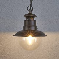Lindby utomhushänglampa Eddie, rost, metall, IP44, E27