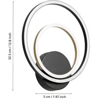 Stars of Light LED-væglampe Lanacera sort/guld 33 cm