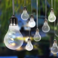 LED-solcelle-lyskæde 33708-10 i metallisk sølv
