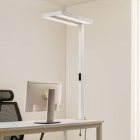Arcchio LED-klämlampa Logan, vit, dimbar, sensor